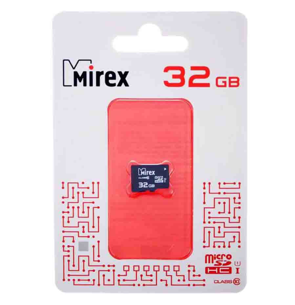 Micro SDHC карта памяти 32ГБ Mirex Class 10 (13612-MCSUHS32)