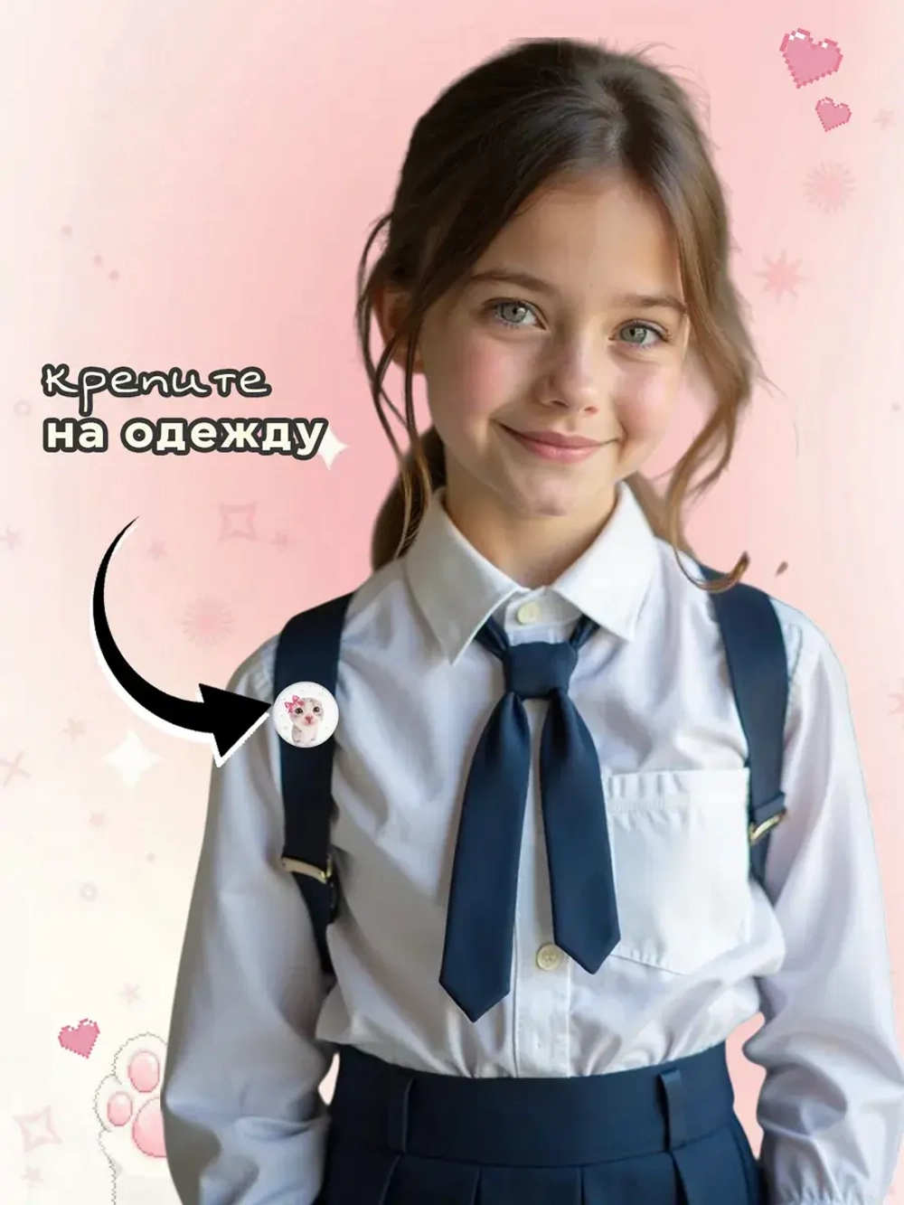 Значки на рюкзак Cutecore котики