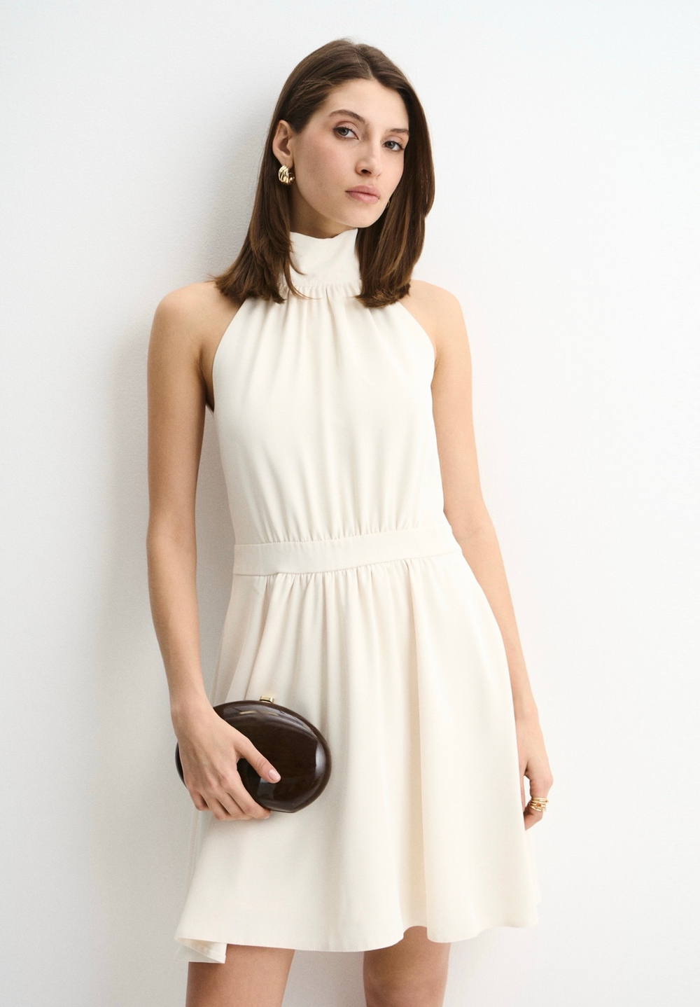 Платье Полли мини молочное