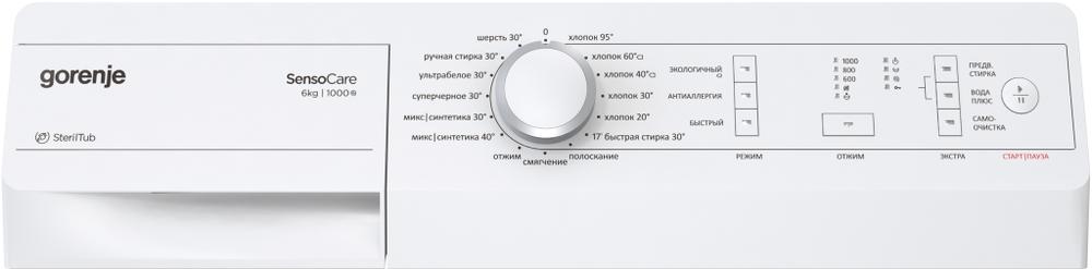Узкая стиральная машина с резервуаром для воды Gorenje MV 62Z02/SRIV