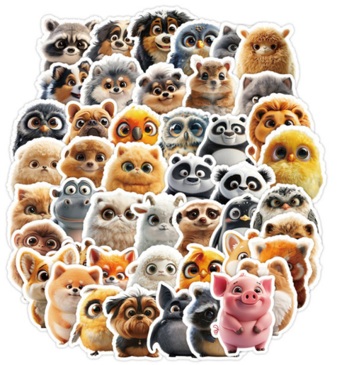 Наклейка 50 шт. Мультфильмы (202005017)