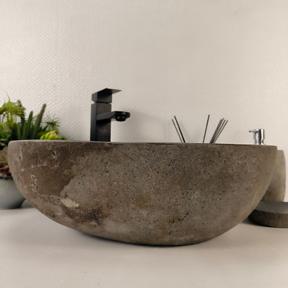 Раковина из речного камня RS-65161 47*40*15 0861
