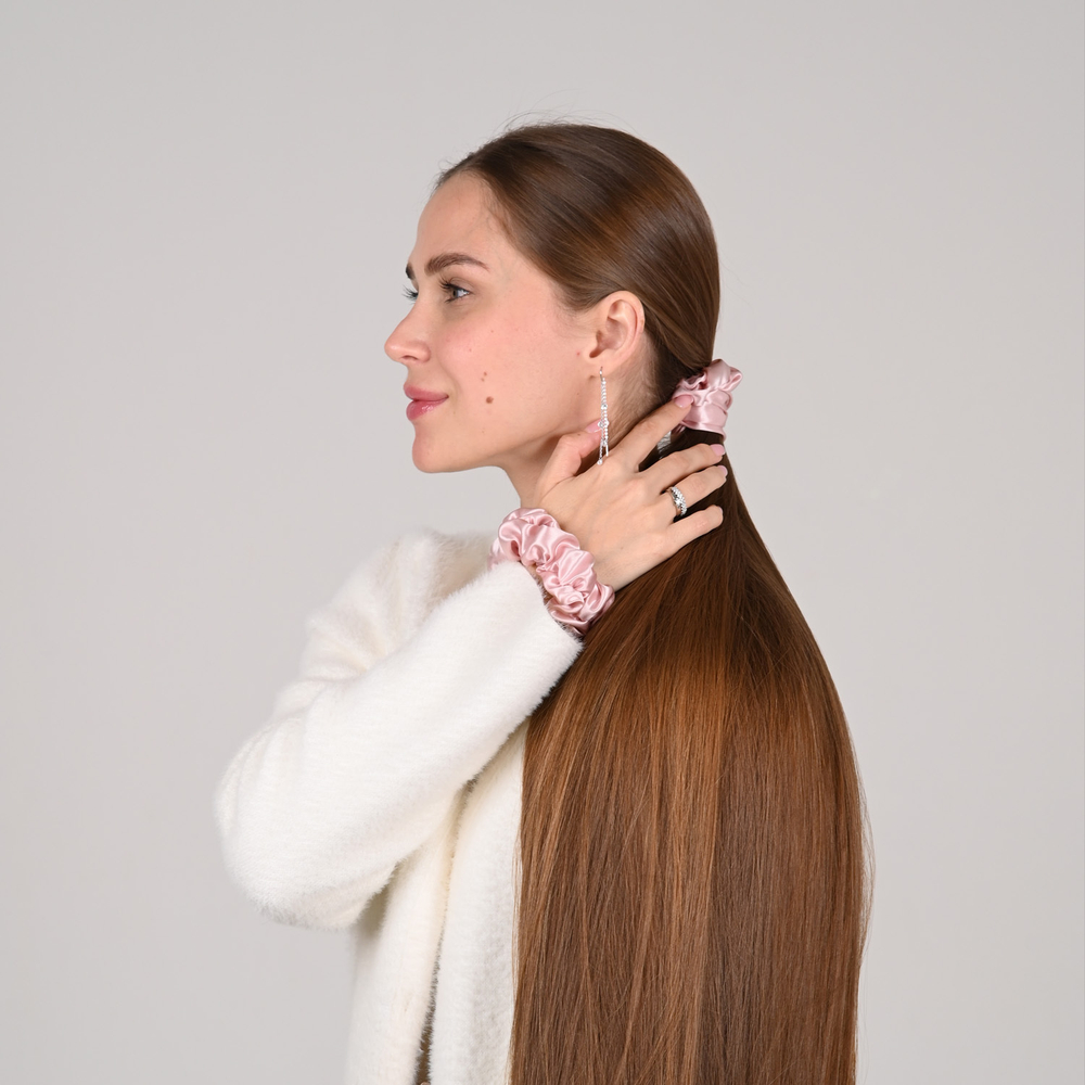 Резинка для волос "FLOWER" жемчужно-розовый