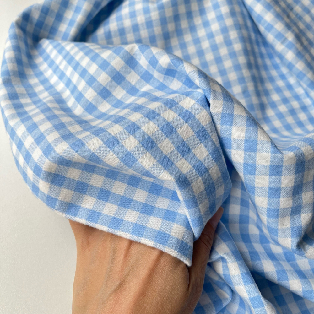 Фланель Клетка голубая