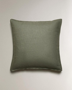 ZARA HOME ОДНОТОННАЯ НАВОЛОЧКА, ЗЕЛЕНЫЙ