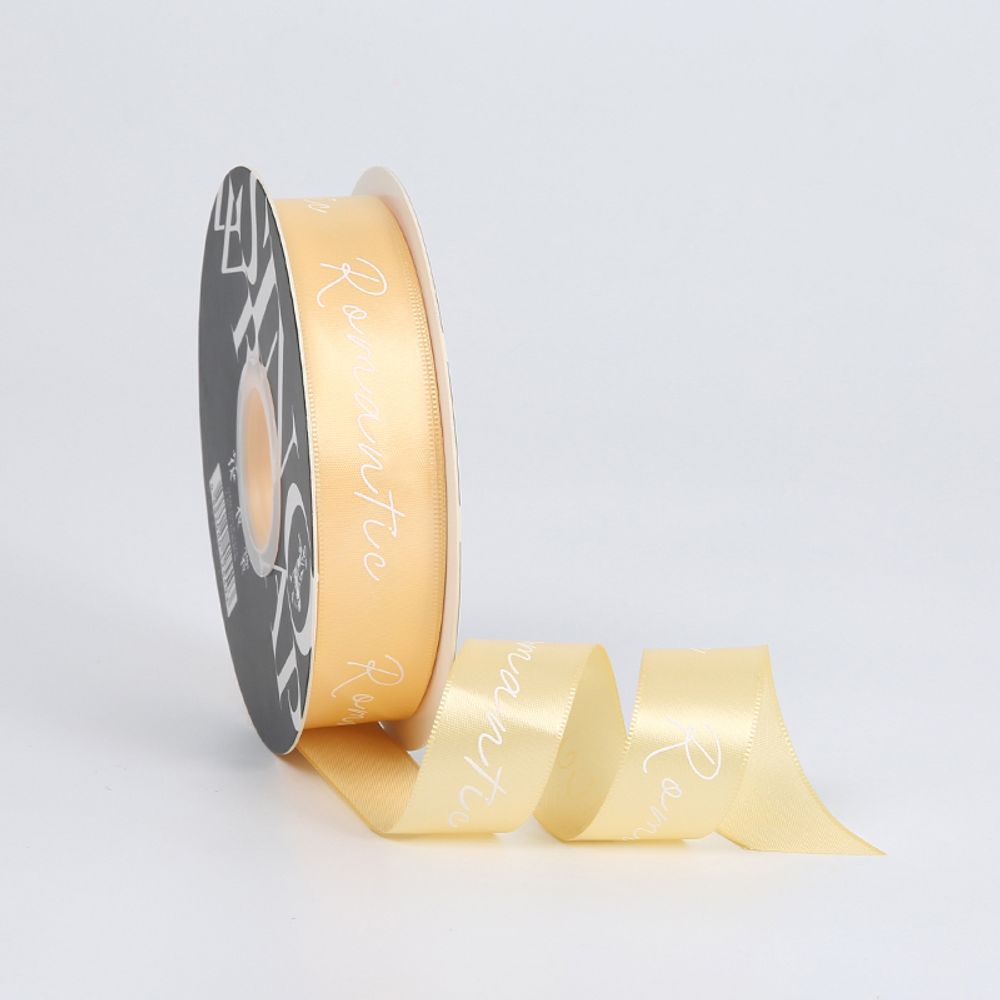 Лента &quot;Романтик&quot; 2,5см*25ярд ПЕСОЧНЫЙ