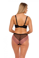 Черно-розовый бюстгальтер Malene с чашками на тонком поролоне (Размер: 85D) (Цвет: черный с розовым)