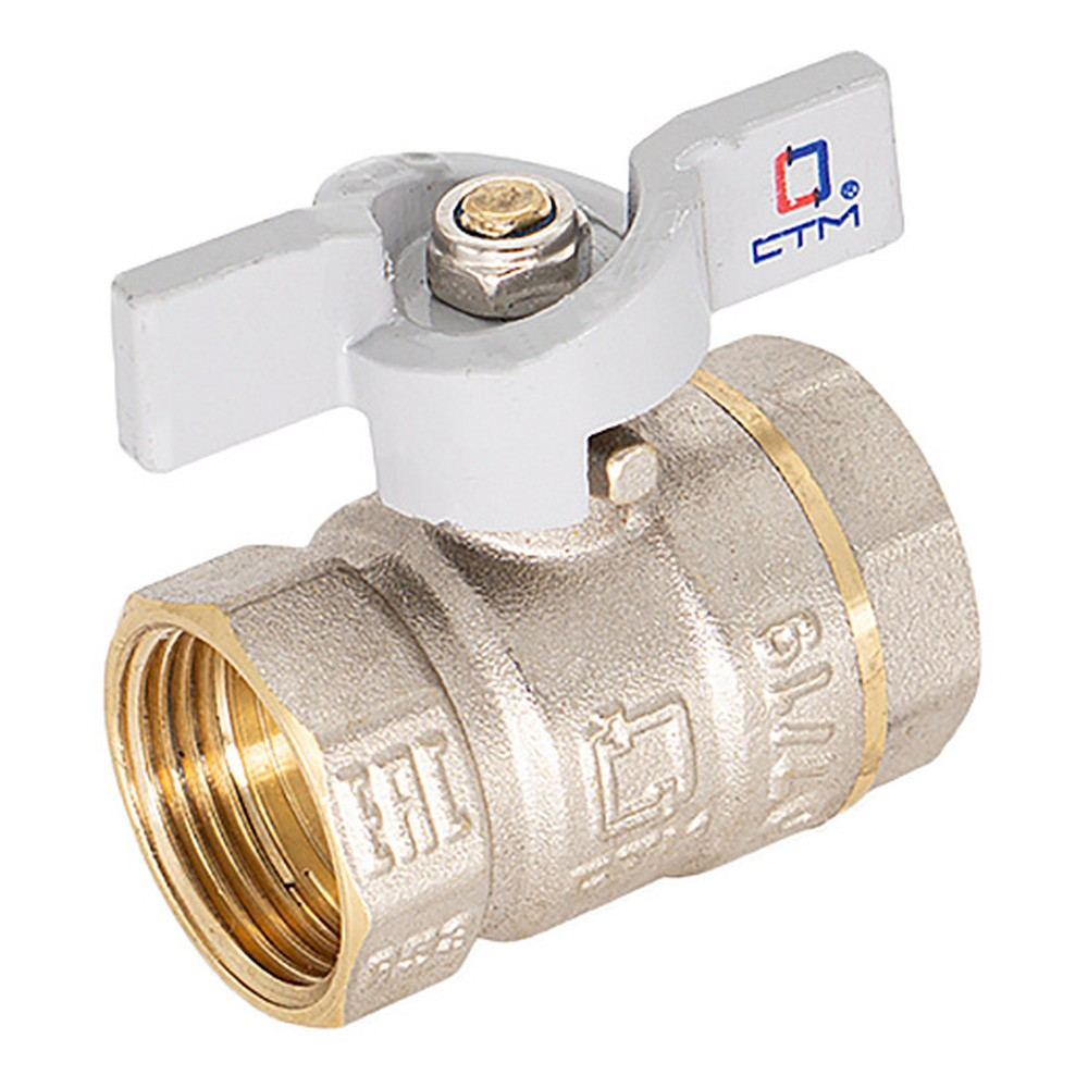 Кран шар. CTM СТАНДАРТ для воды 3/4" г/г бабочка CWFFB034