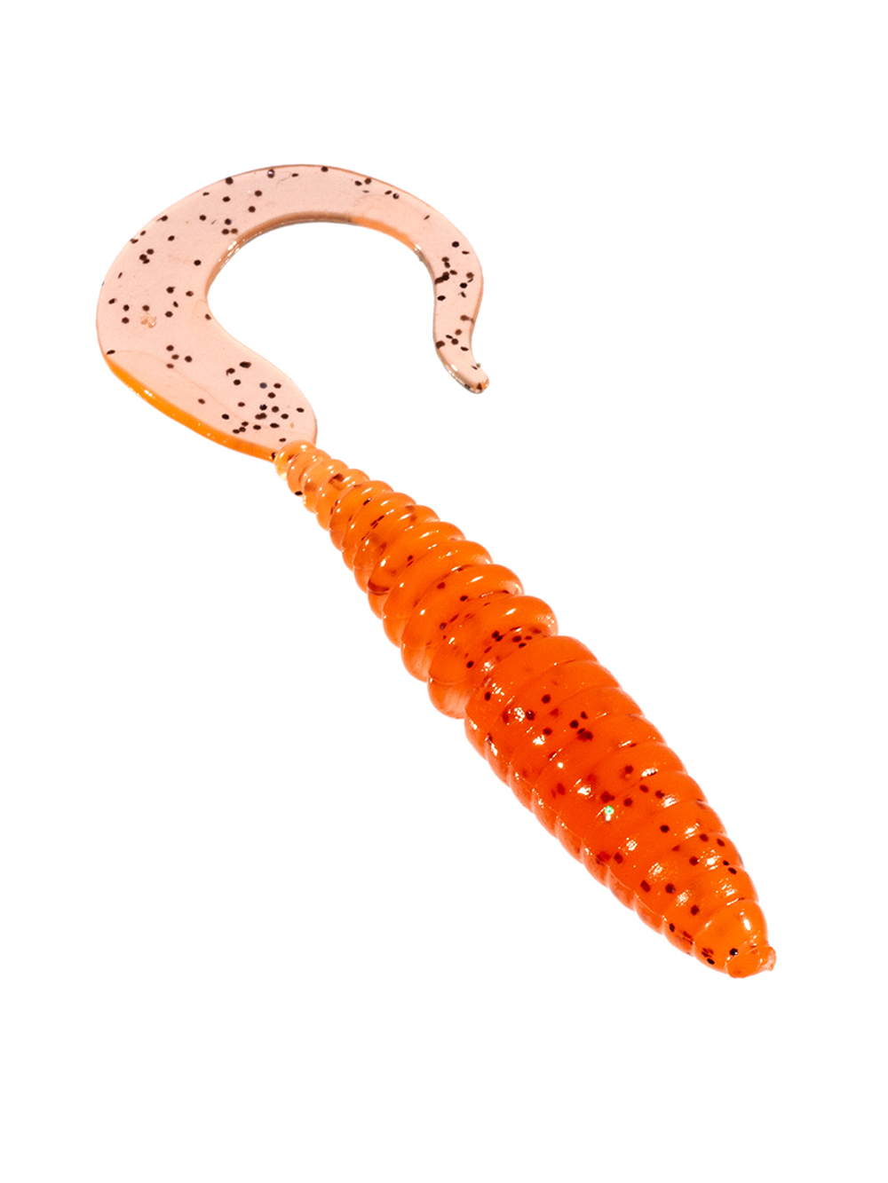 Приманка ZUB-TWIST  90мм(3,5")-5шт, (цвет 250) морковный с блестками