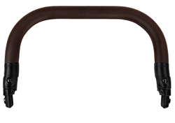 Детская коляска Roan Esso 2025 Кожа 2 в 1 ESSK/210/1 Black /Black/руч.Тем.коричневый