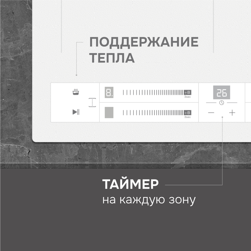 Стеклокерамическая варочная панель Zigmund & Shtain CI 24.4 W