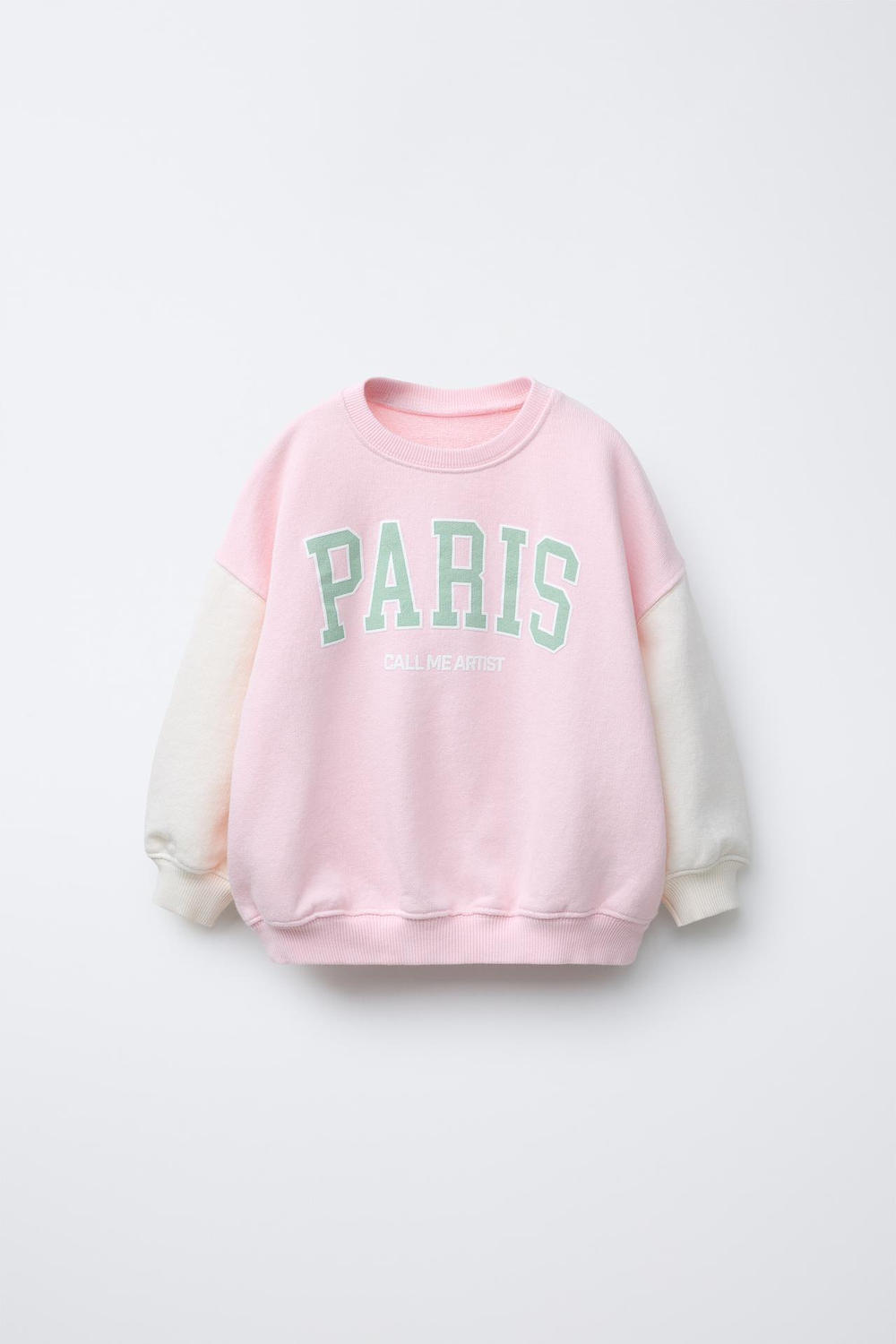 ZARA ТОЛСТОВКА С РЕЛЬЕФНОЙ НАДПИСЬЮ, РОЗОВЫЙ