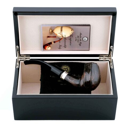 Курительная трубка Mastro De Paja Unica Black, в шкатулке M892-1