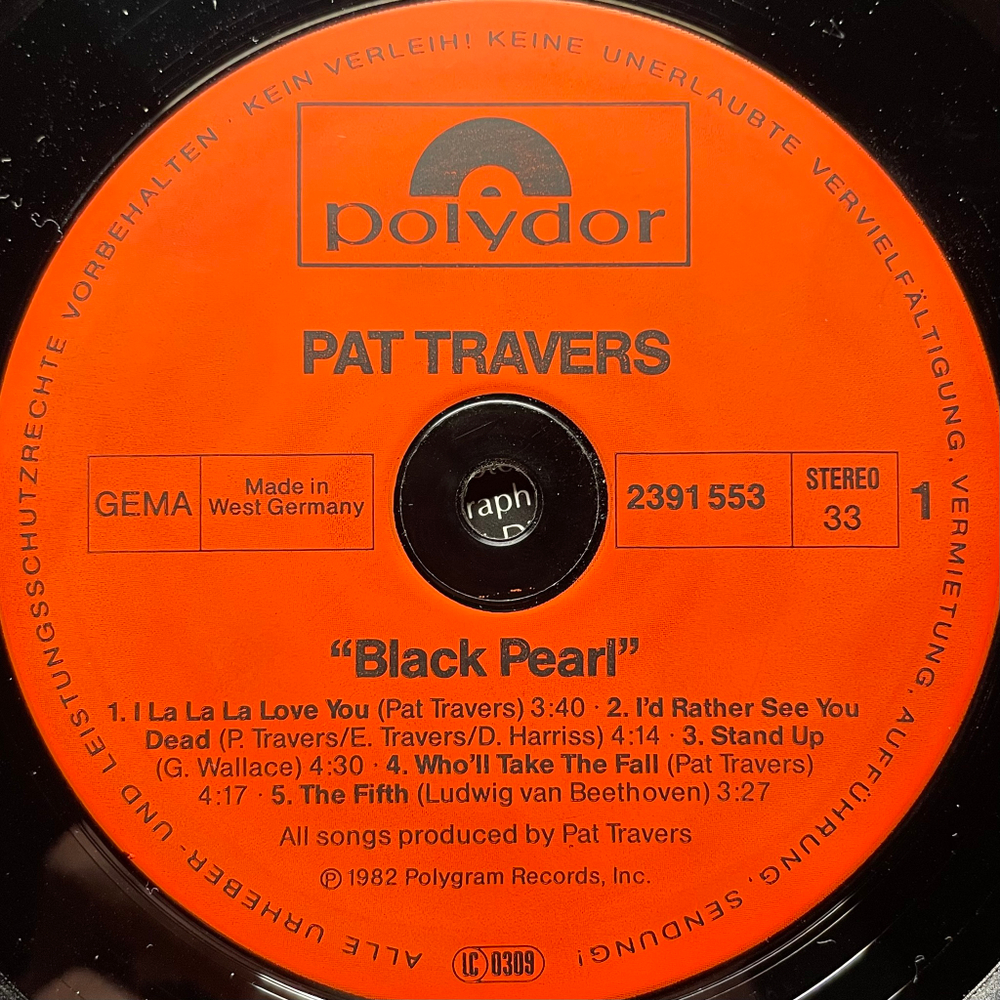 Pat Travers ‎– Black Pearl (Германия 1982г.)
