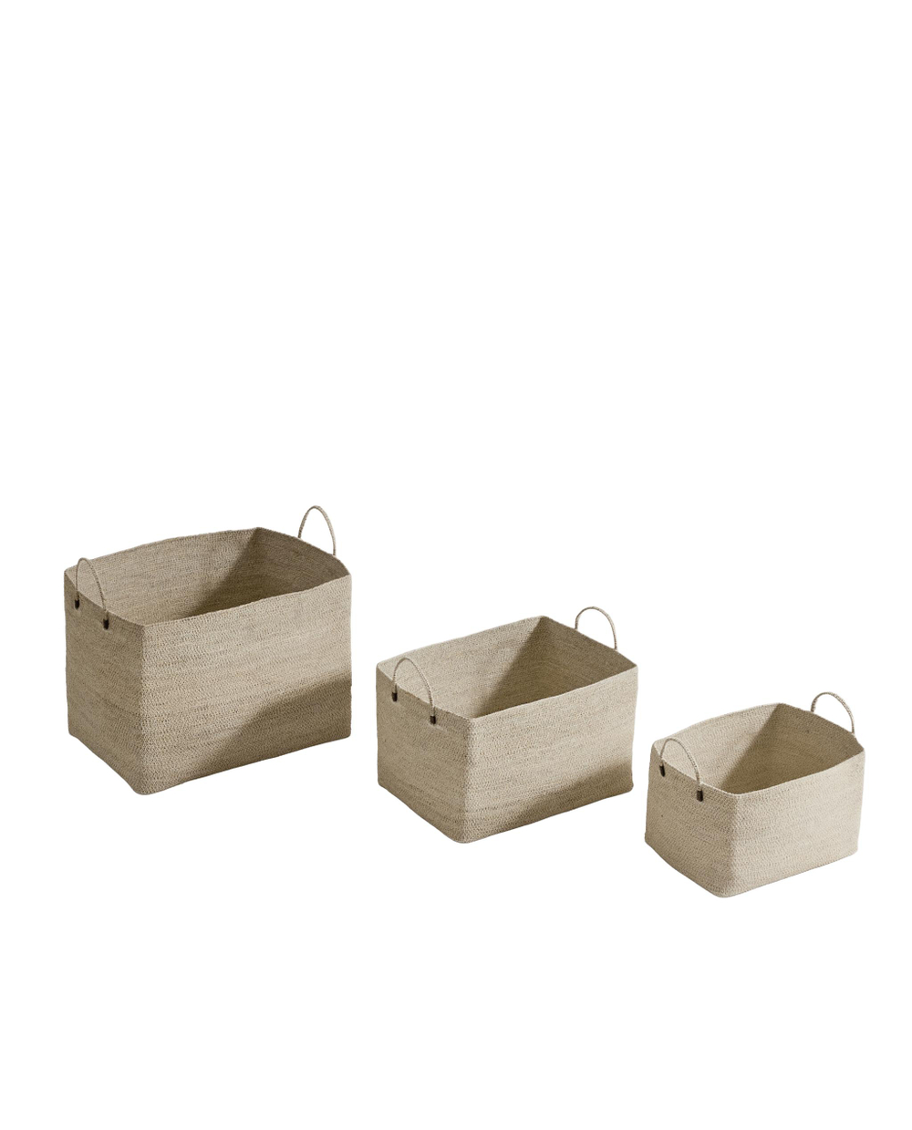 Zara Home Корзина из морской травы, цвет белый, 27 см