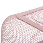 Корзина для хранения металлическая с деревянными ручками «ФАРГО», цвет пудровый, 19*24,5*40см (лейбл Селфи)