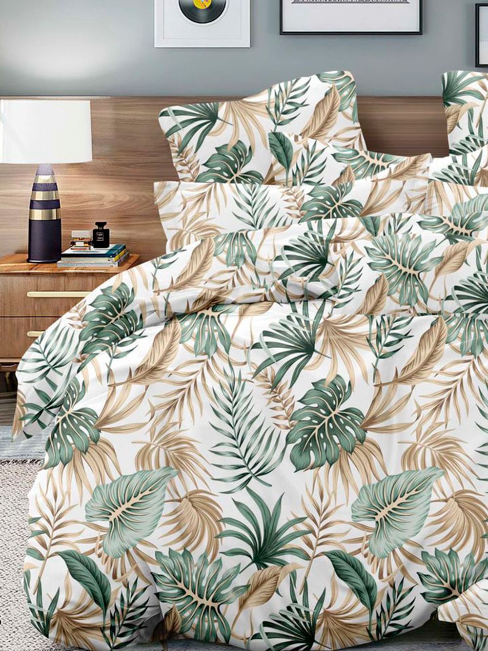 Постельное белье полисатин Simple House "Ламам" 2-спальное Наволочка 50x70 см 2 шт Простынь 240x215 см Пододеяльник 175x215 см