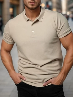 Футболка поло с коротким рукавом хлопок