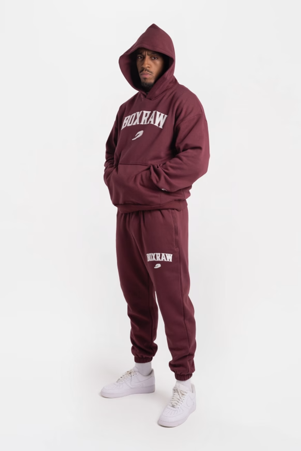 Джоггеры BOXRAW East Street бордовые