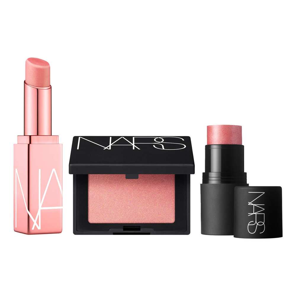 Nars ORGASM Triple Threat cheek& lip set (румяна, крем рум, блеск)