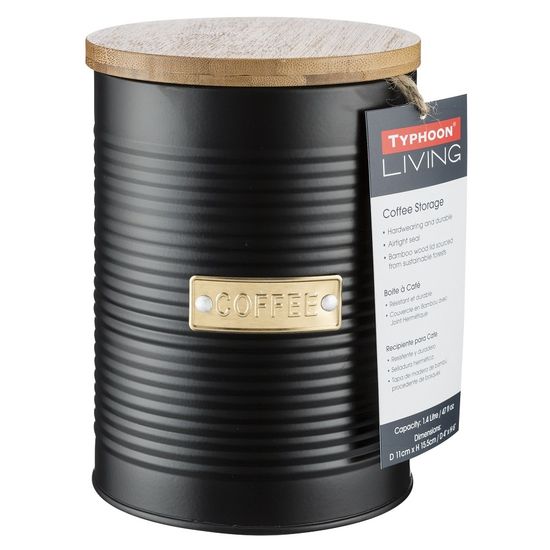 Емкость для хранения кофе otto черная 1,4 л