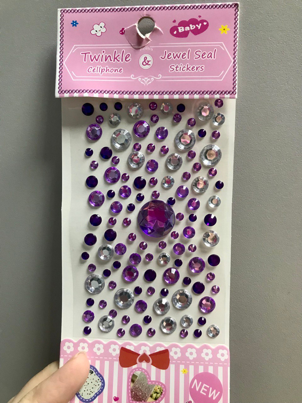 Стразы самоклеющиеся Камни Фиолетовые