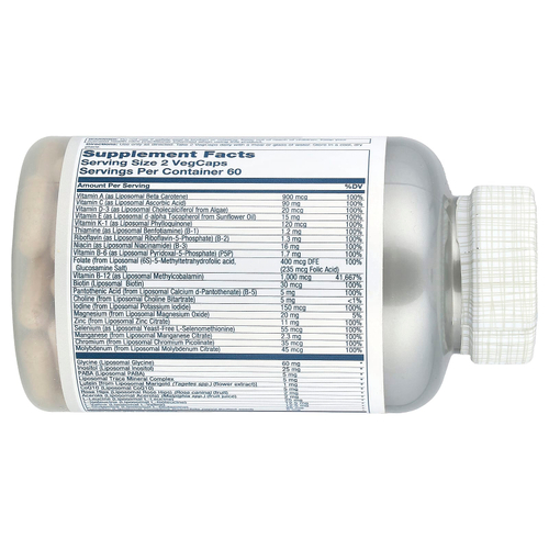 Solaray, липосомальные мультивитамины для мужчин, высокая эффективность, 120 растительных капсул