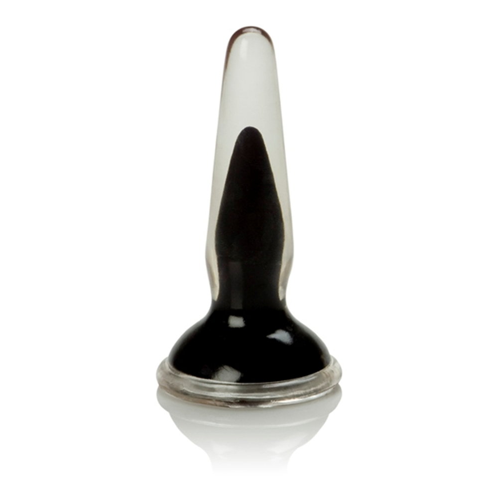 Черная анальная пробка Crystal Cote Probes
