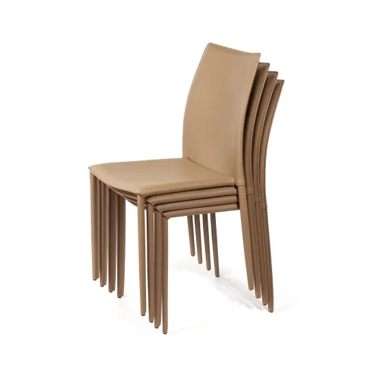 Стул Rolf, кожа фактурная мокко