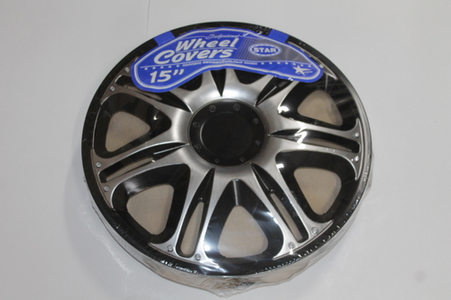 Колпак колеса R15 Наскар Super Silver (в мешке 5 упак) (STAR)