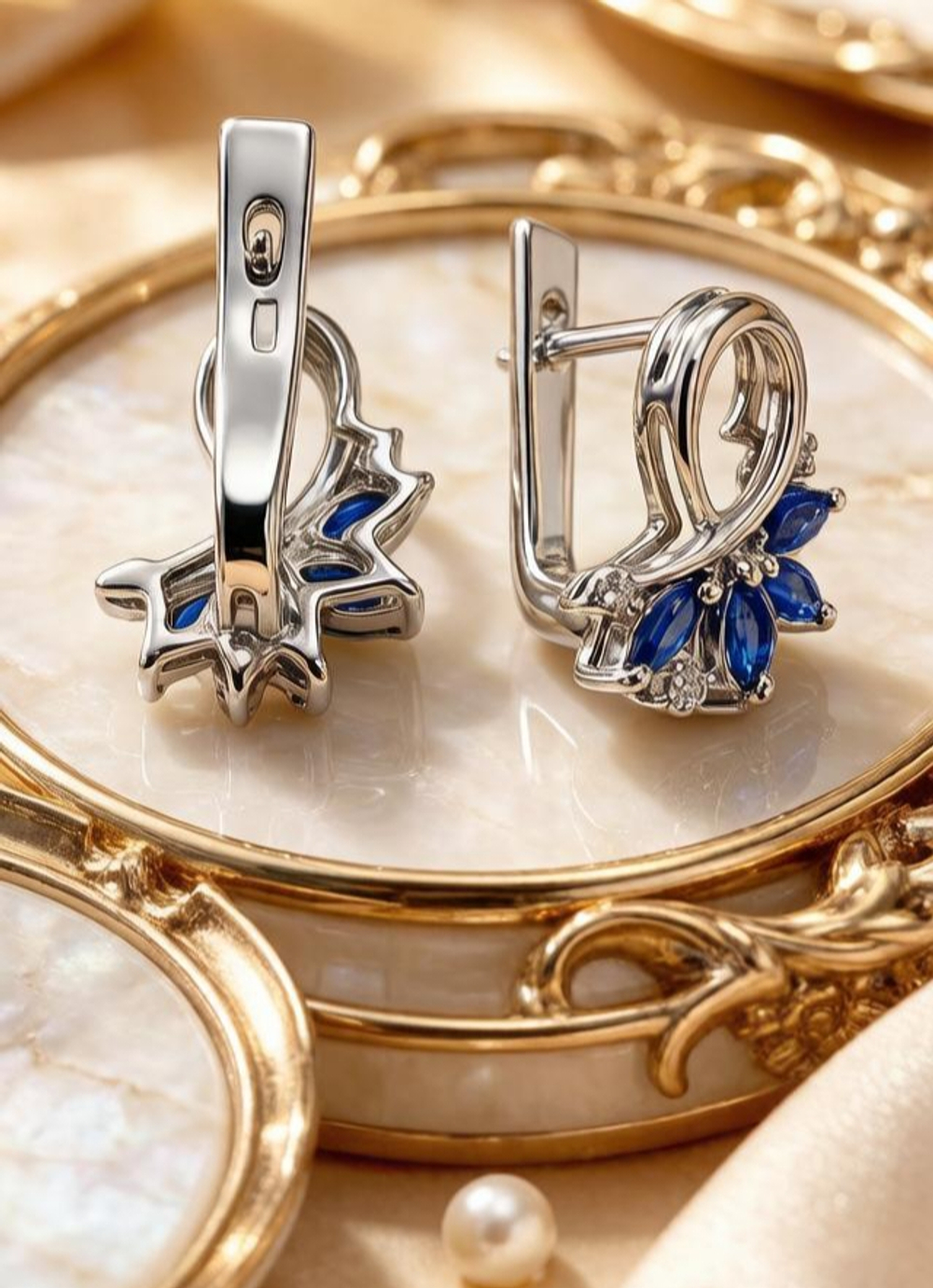Ювелирные серьги из серебра 925 пробы