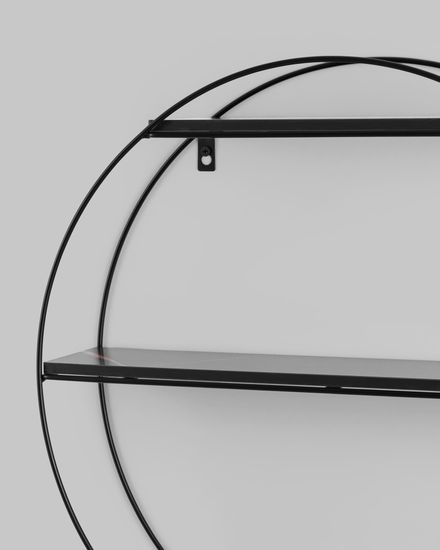 Полка Luna черная черный мрамор