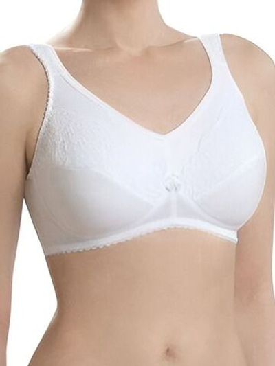 Бюстгальтер для фиксации экзопротеза молочной железы 80A, карман справа, Белый