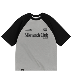 Футболка Haided MISMATCH BSBL TEE steel.grey/black