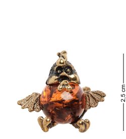 Народные промыслы AM-1371 Фигурка «Петух» (латунь, янтарь)