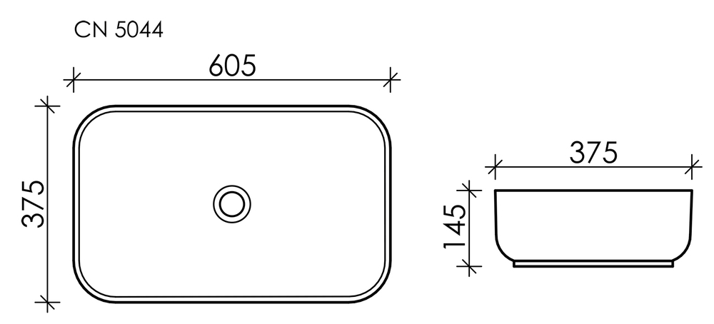 Раковина Ceramica Nova Element 60 см CN5044 белая