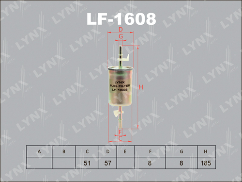 FS-018E   LYNX  LF-1608   WK 614/46   Фильтр топливный