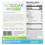 No Sugar Company, Keto Bar, тесто для печенья с шоколадной крошкой, 12 батончиков по 40 г (1,41 унции)