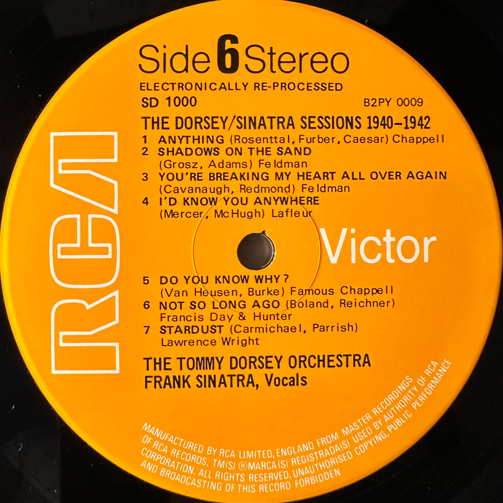 The Dorsey/Sinatra Sessions 1940-1942 6LP (Англия 1972г.)