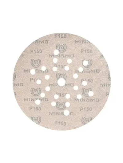 225мм P150 10шт. Шлифовальный абразивный круг для шлифовки под липучку Minamo Golden Warrior