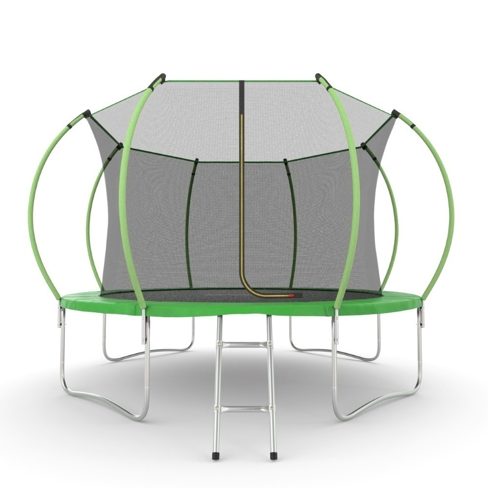 EVO JUMP Internal 12ft (Green) Батут с внутренней сеткой и лестницей, диаметр 12ft (зеленый)