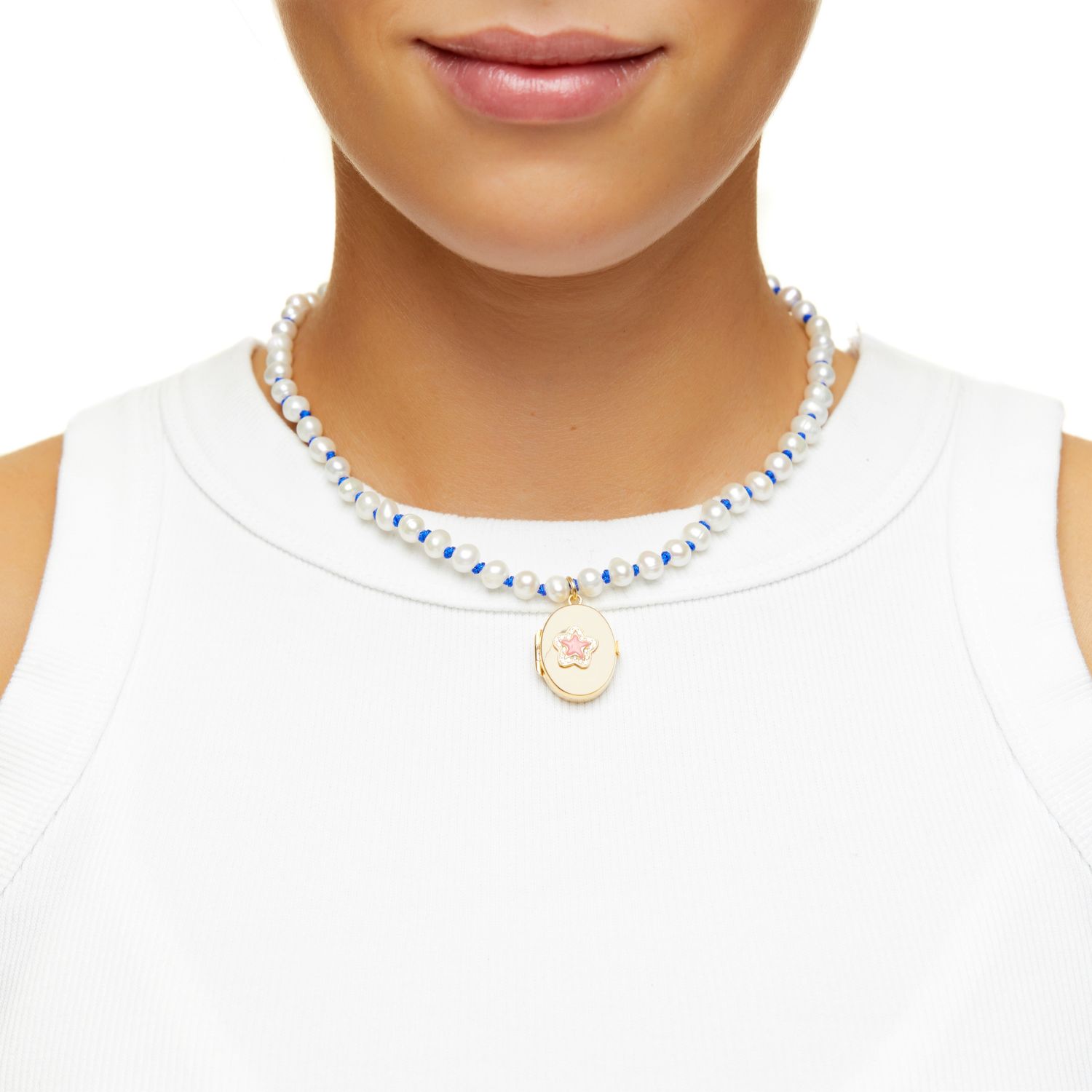 Колье Stardust Locket Knitted Necklace – Pink