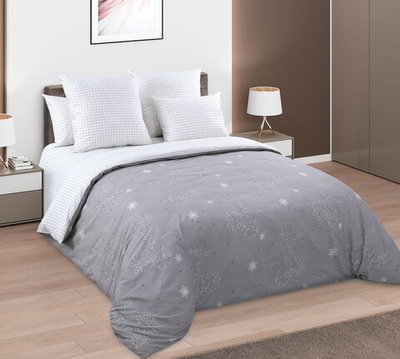 Постельное белье поплин 2 спальное Снежный олень 1