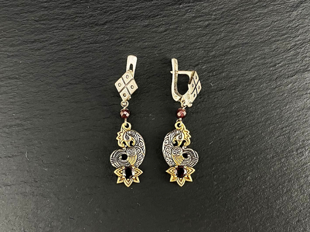 Серьги "Курочка Ряба"