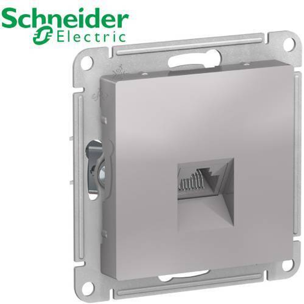 Розетка компьютерная (алюминий) AtlasDesign Schneider ATN000383