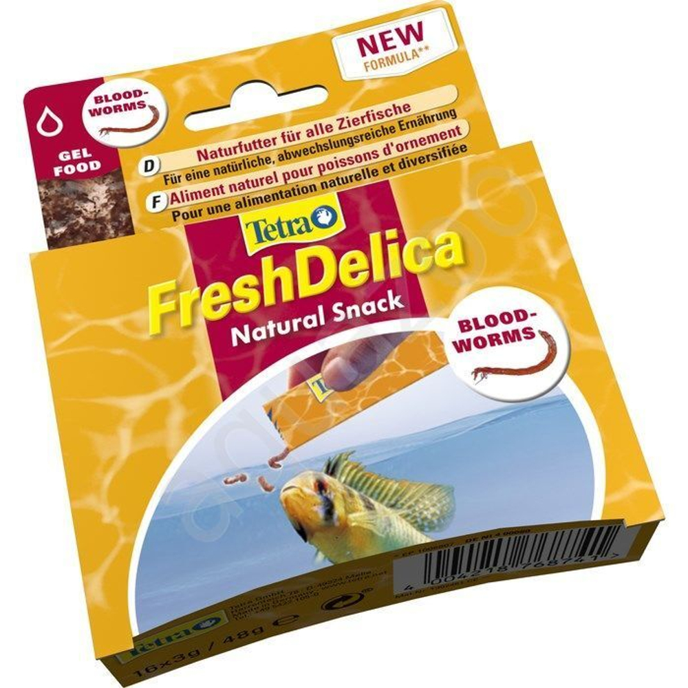 Tetra FreshDelica Bloodworms 48г желе красного червя