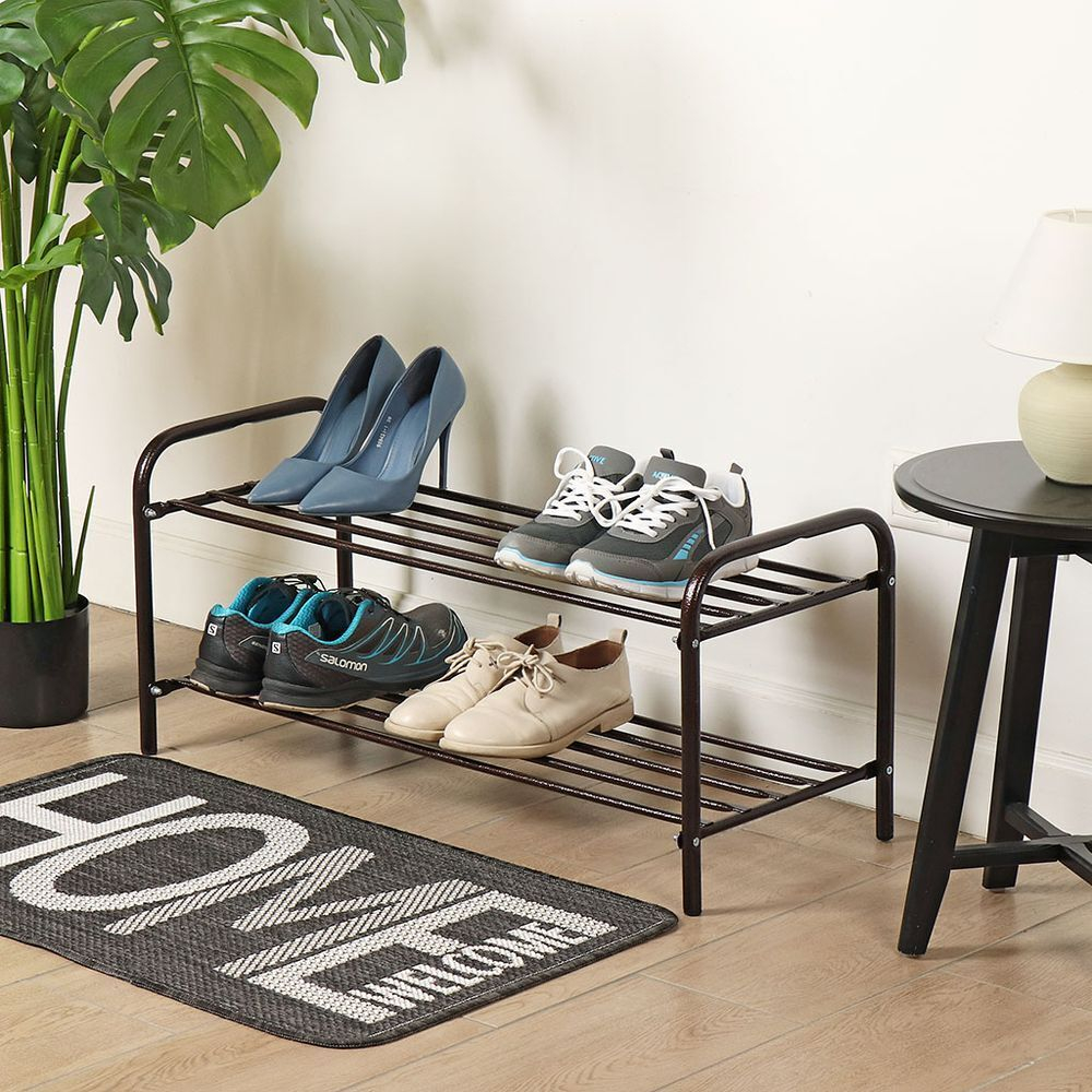 Полка для обуви, мет-л, 2 секц, 80х33х36 см, медный антик, Nika, ЭТК2/А