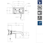 Встраиваемый смеситель для раковины DRAKO 332102