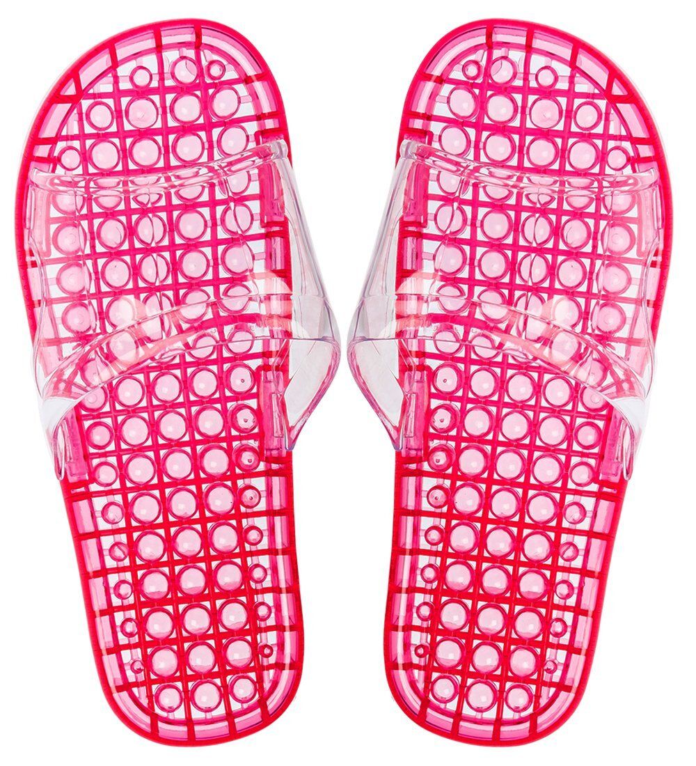 MSG-02/07-M Массажные тапочки красные, длина 25см