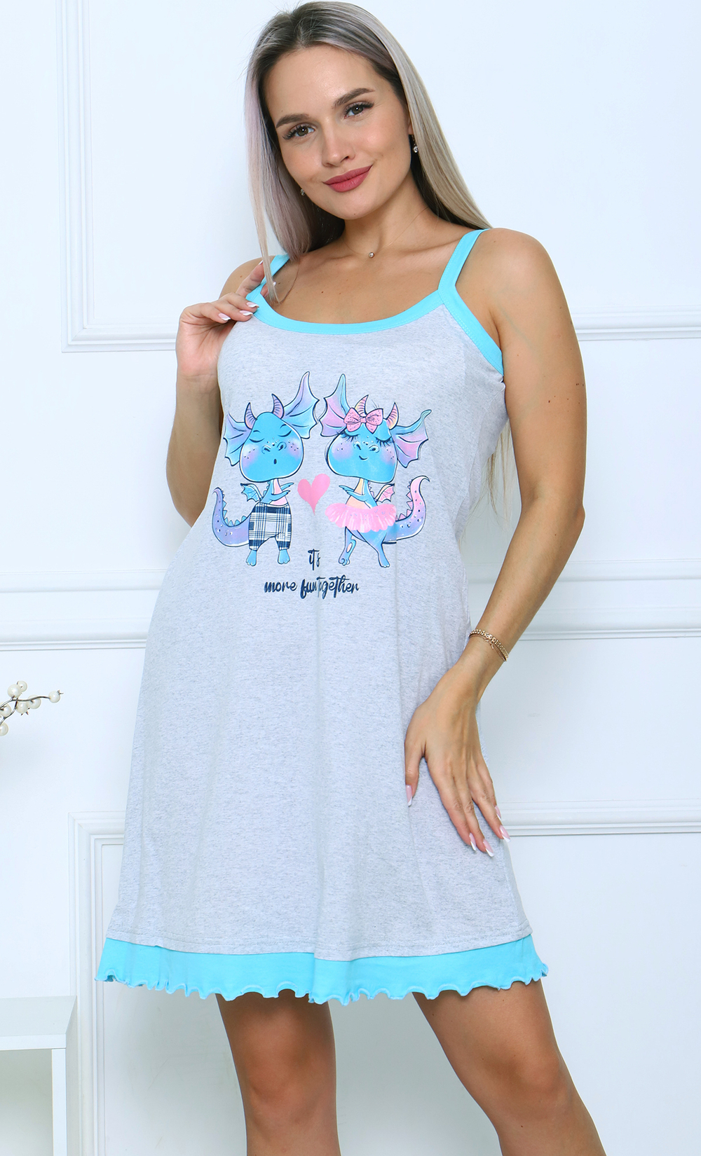 [m]Сорочка т/бр М623 дракончики